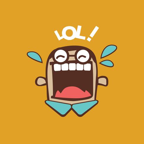 Laugh Out Loud Funny Character vector