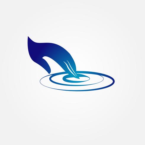 toque el logo de ripple vector