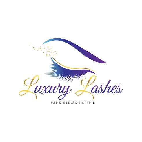 Logotipo de Luxury Beauty Eye Lashes vector