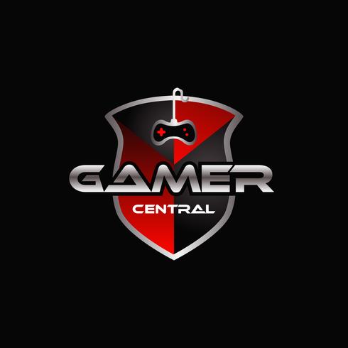 Gaming Controller and Shield Logo vector