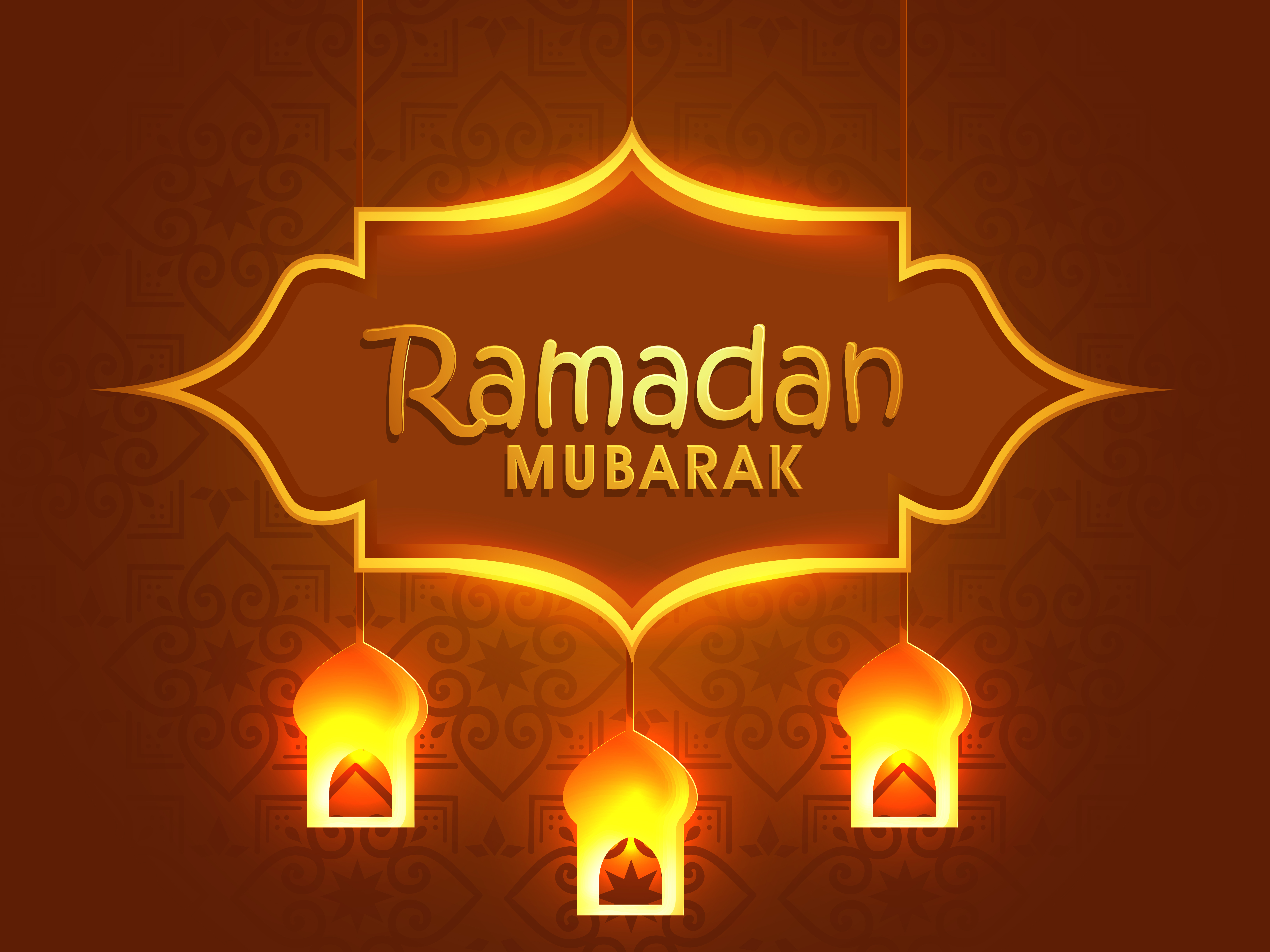 Greeting card design for Ramadan Mubarak. - Download Free Vectors, Clipart Graphics & Vector Art