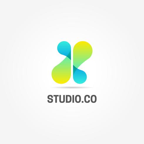 Dynamic Fluid Logo vector