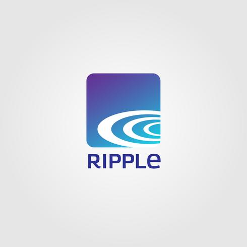 Rounded Square Ripple Logo vector