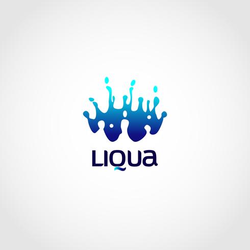 Negative Space Water Splash vector