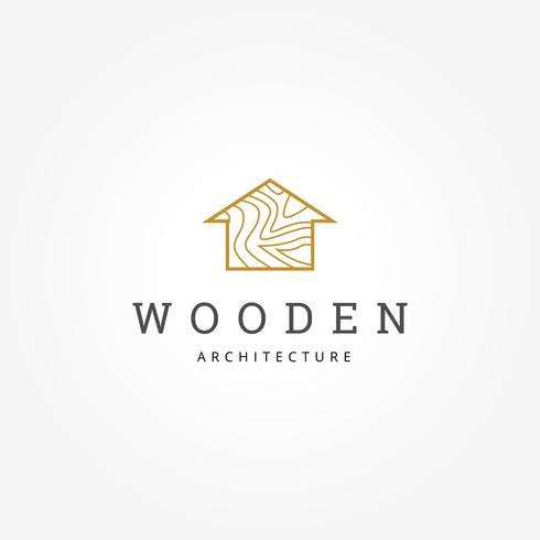 Wooden House Architecture Logo vector