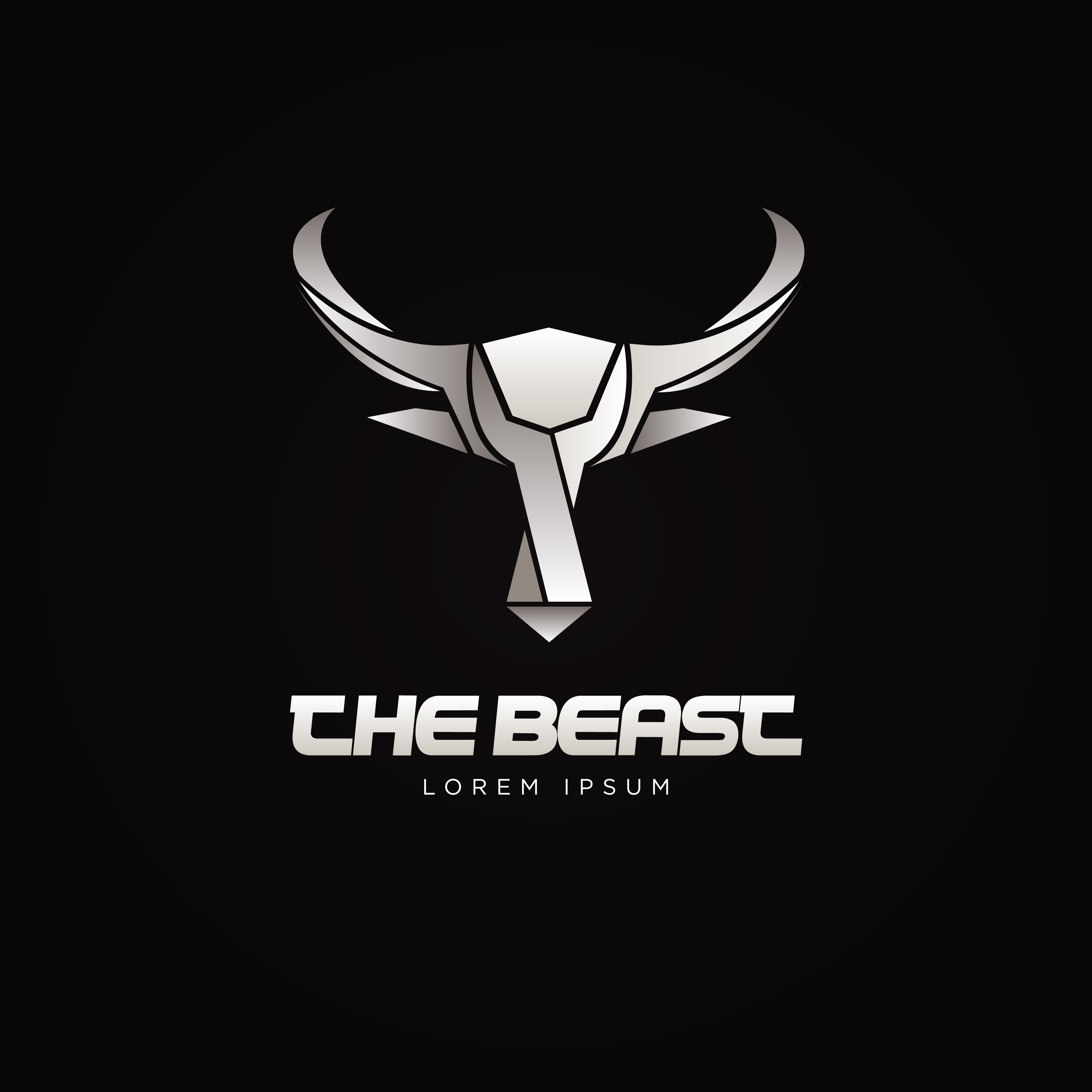 Geometric Metal Bull Head - Download Free Vectors, Clipart Graphics
