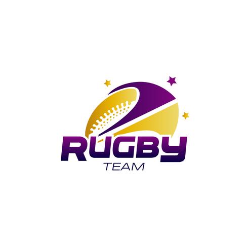 Purple and Yellow Football Logo vector