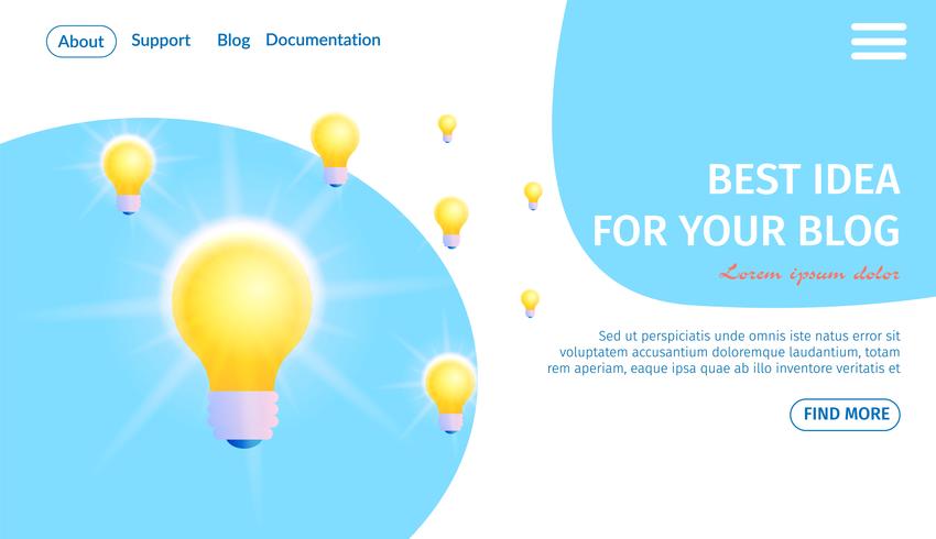 Best Idea for Your Blog Banner vector