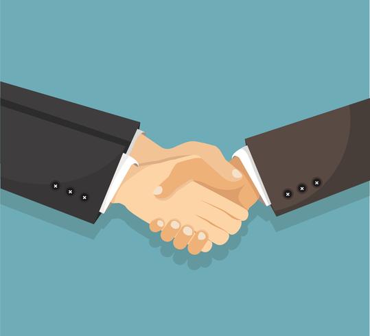 businessman shaking hands agreement vector