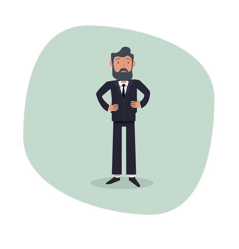 Personaje de dibujos animados de hombre de negocios vector