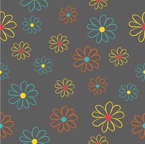 flowers seamless pattern vector