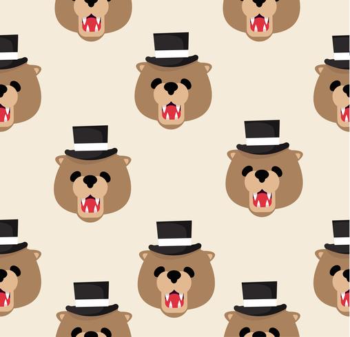 Head teddy Bear pattern vector