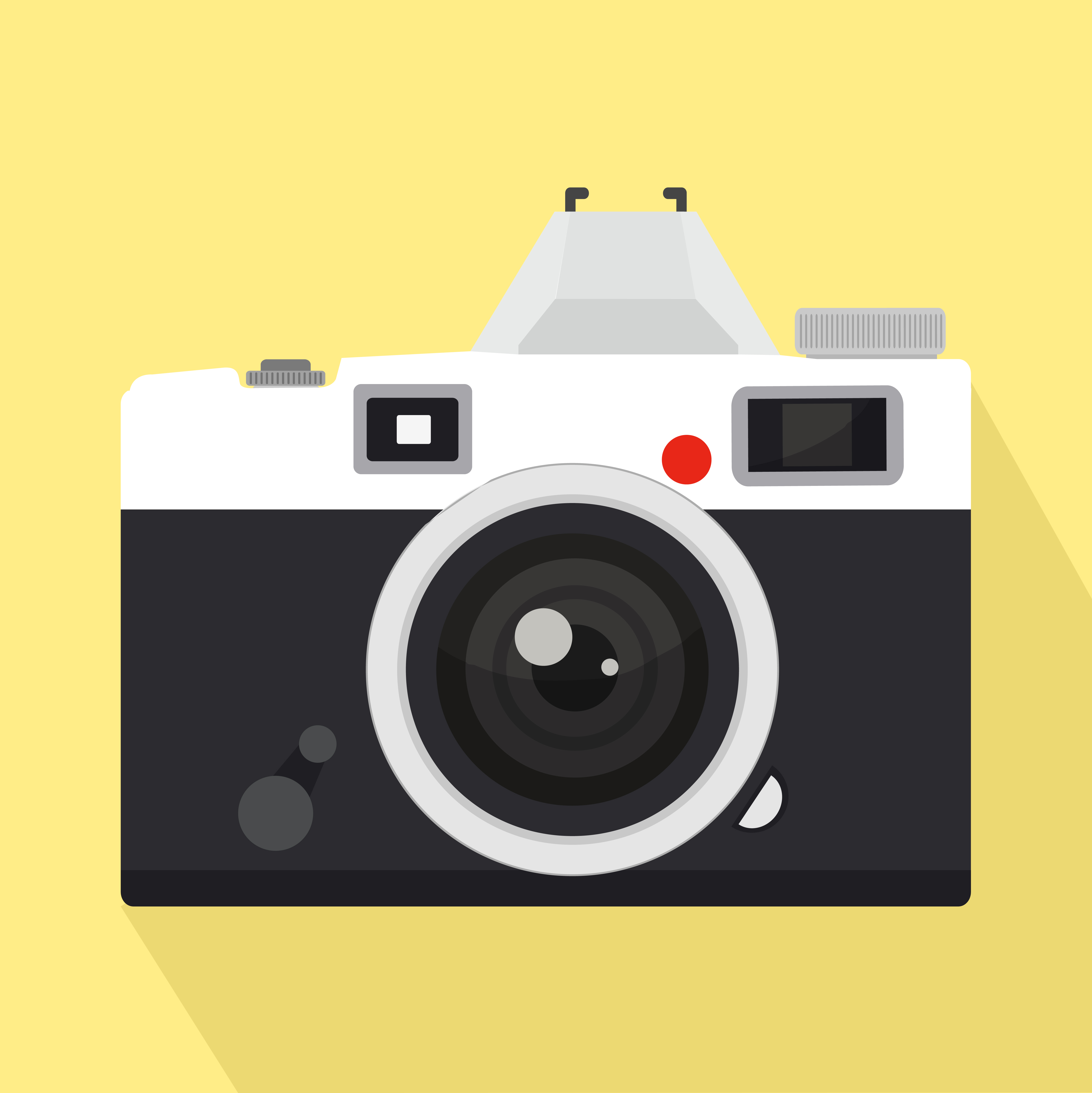 retro Camera Flat style with long shadow 661038 Vector Art at Vecteezy