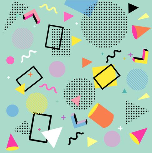 Abstract background in Memphis Design vector