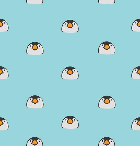 Head baby Penguin pattern vector