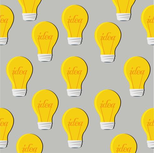 light bulb flat pattern vector