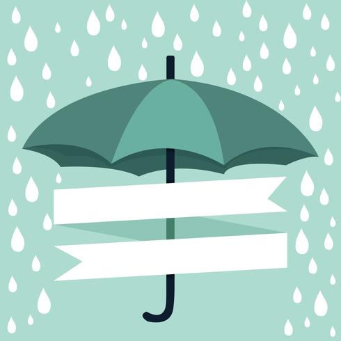 umbrella with rain vector