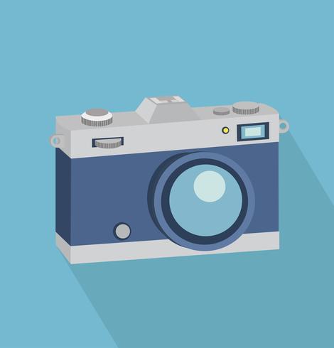 vintage camera  Flat style with long shadow vector