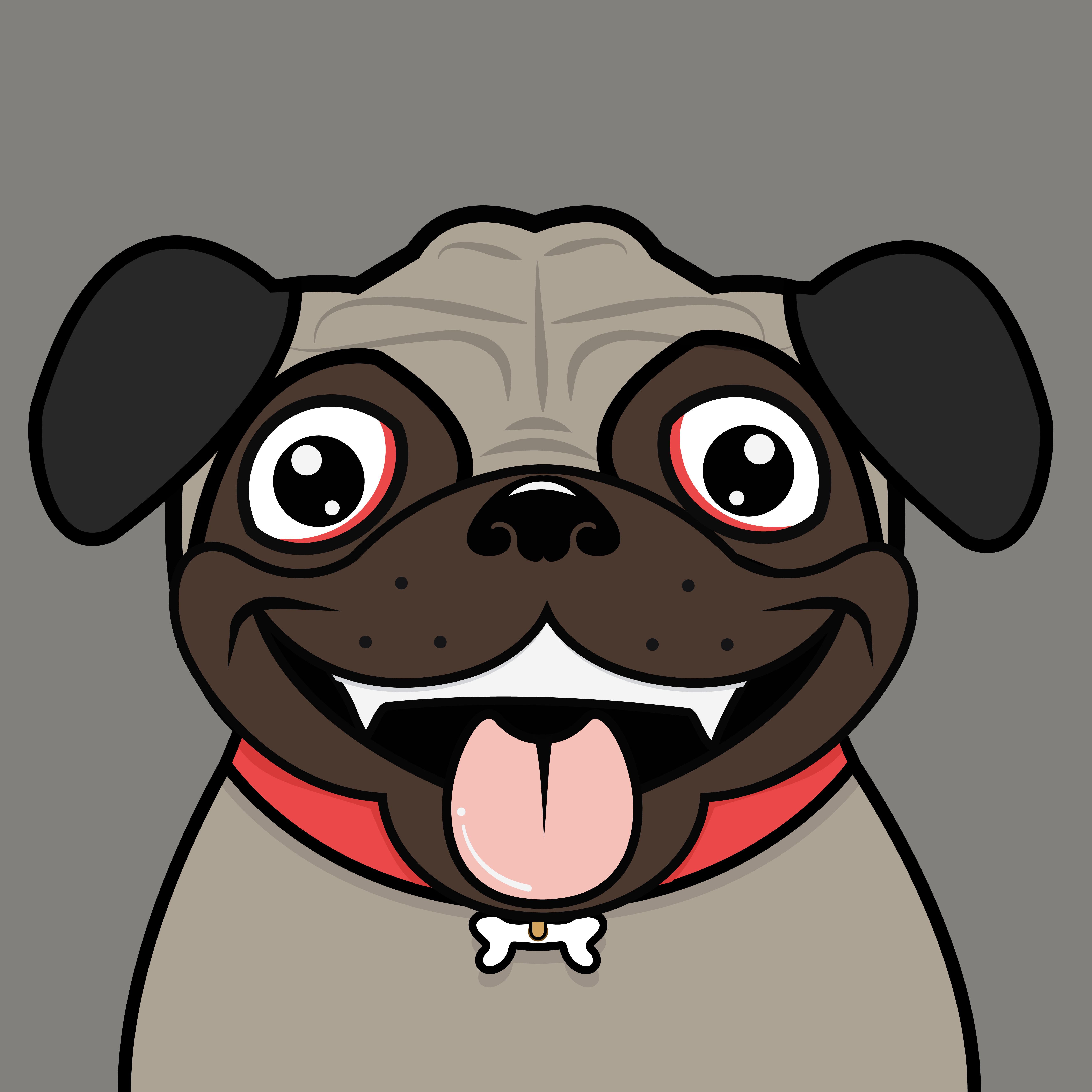 Download Cute Pug head vector - Download Free Vectors, Clipart ...