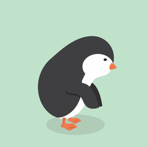 Vector de dibujos animados lindo pingüino