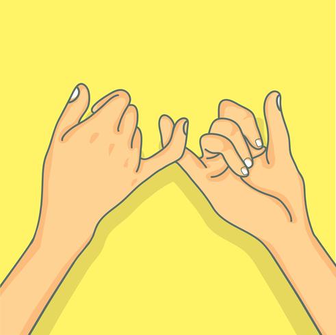 Hand  pinky promise concept vector