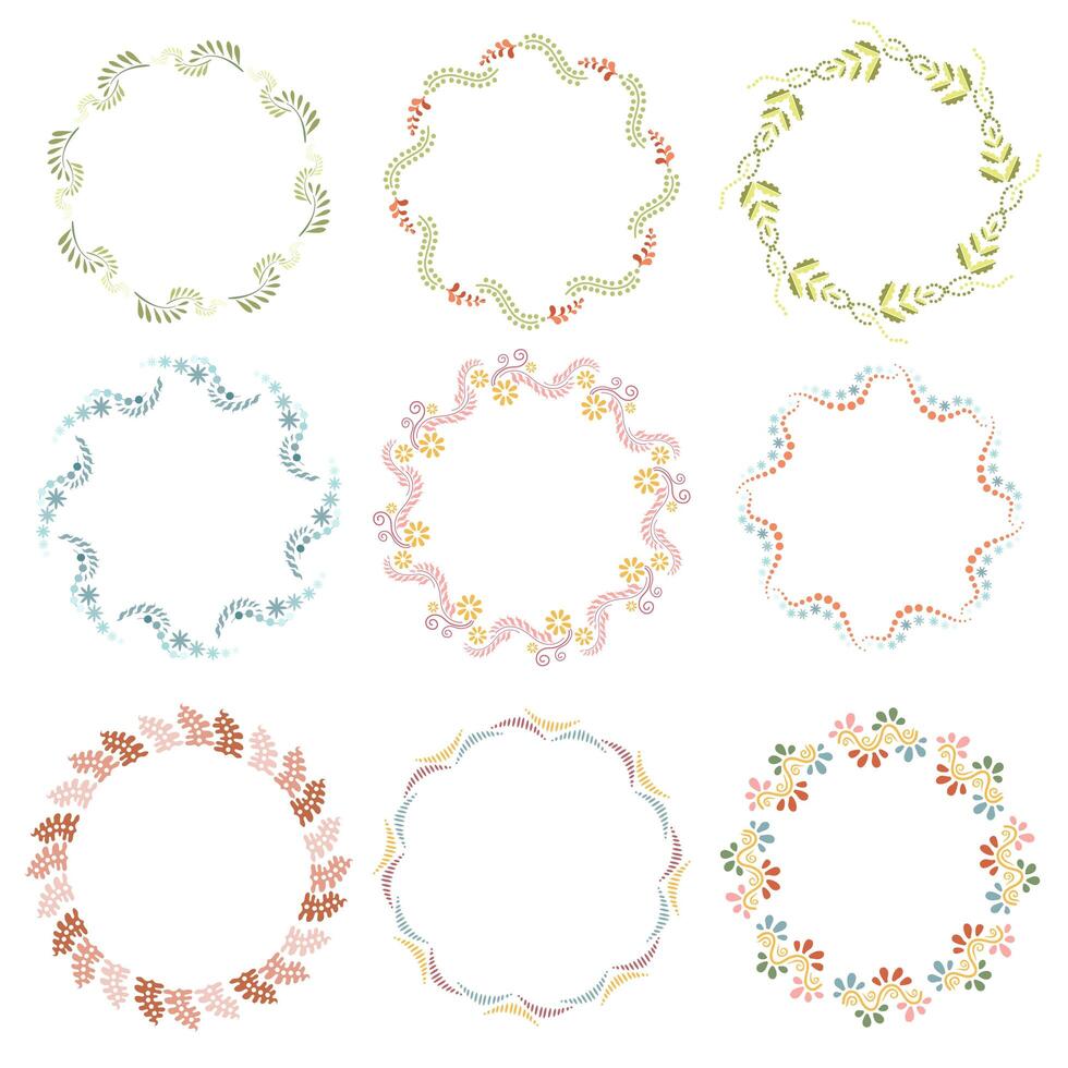 Set Of line art Decorative Elements. Vector