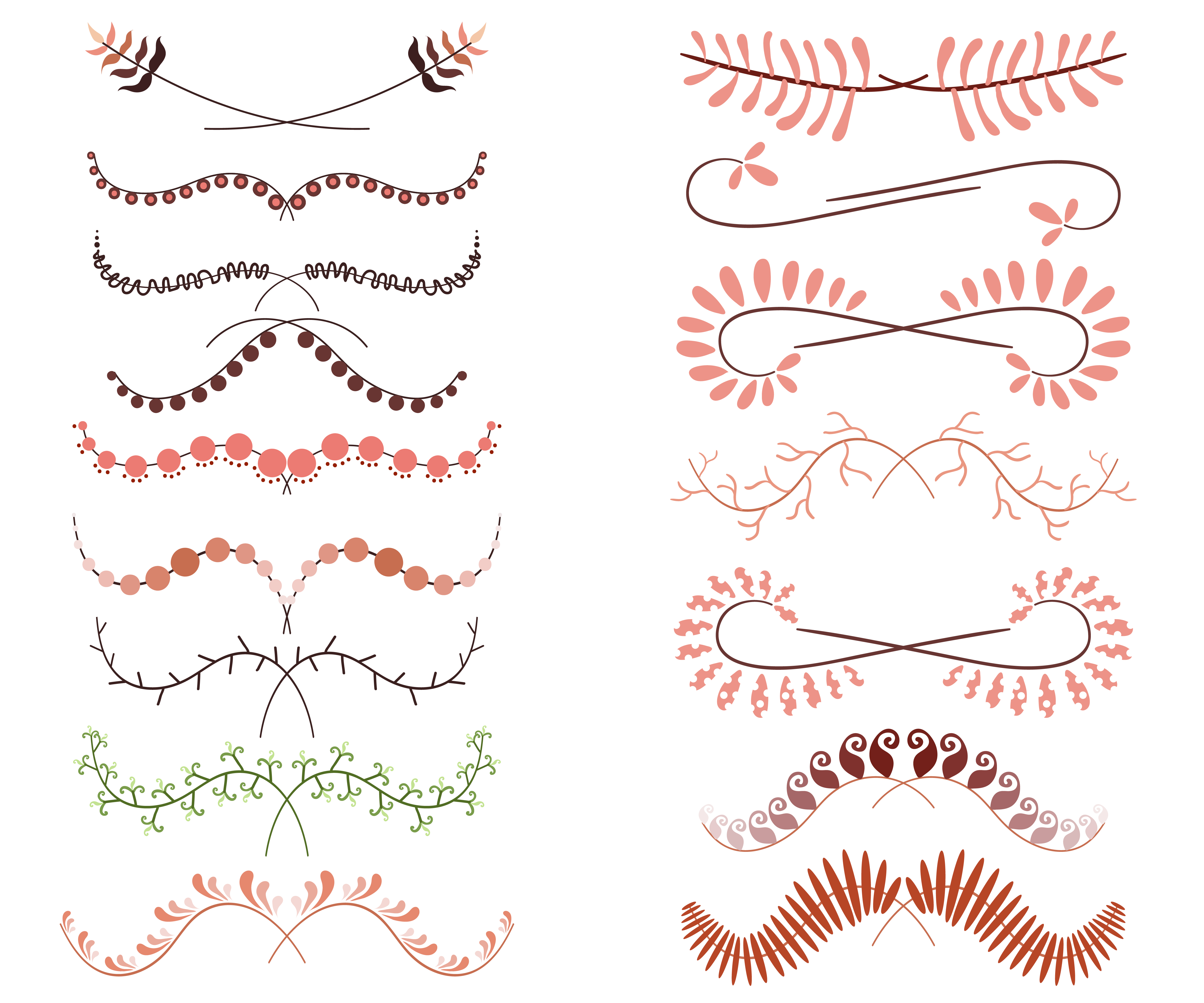 Set Of line art Decorative Elements. Vector 661449 Vector Art at Vecteezy