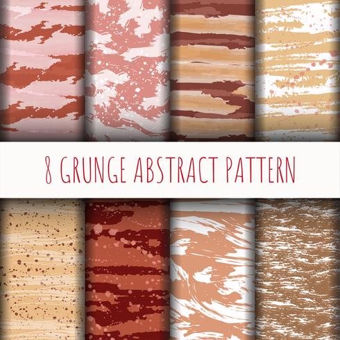 8 Line abstract pattern background set collection vector