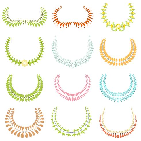 Set Of line art Decorative Elements. Vector