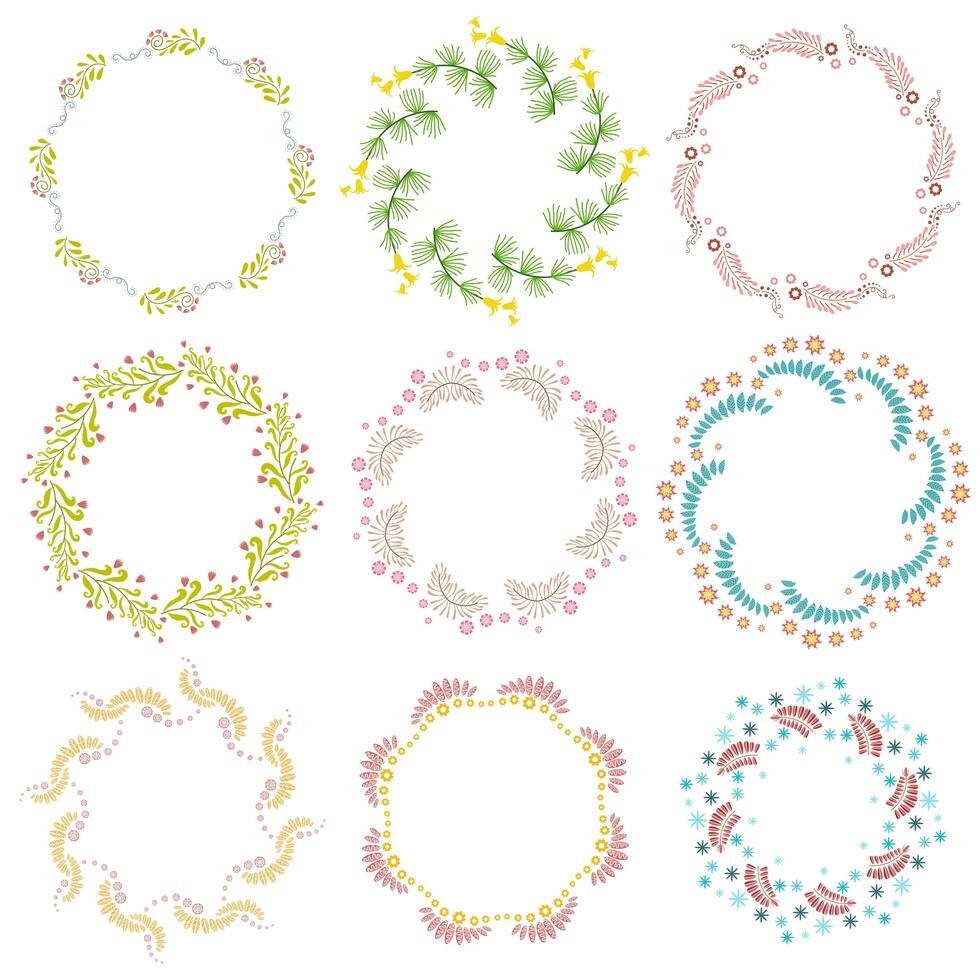 Set Of line art Decorative Elements. Vector