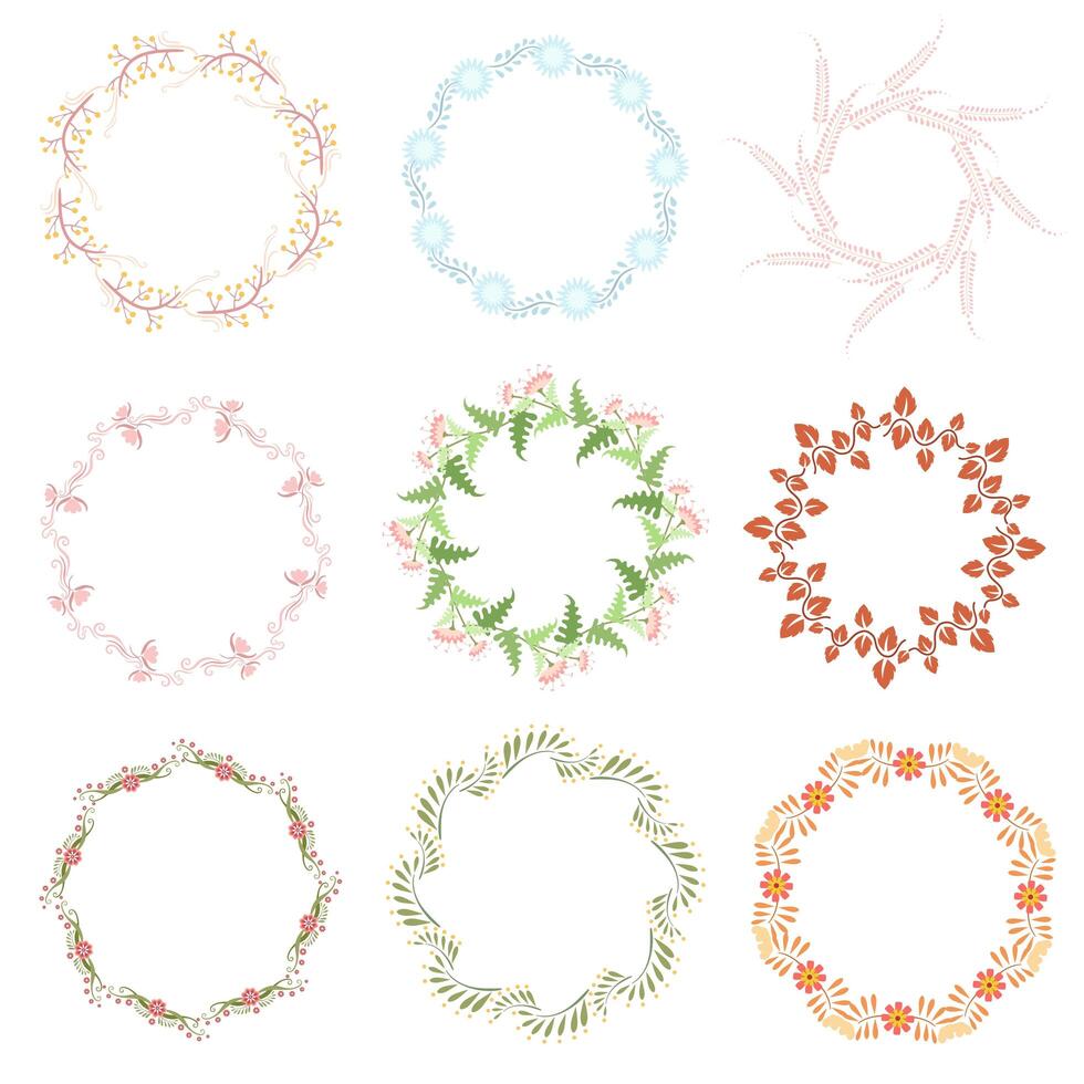 Set Of line art Decorative Elements. Vector