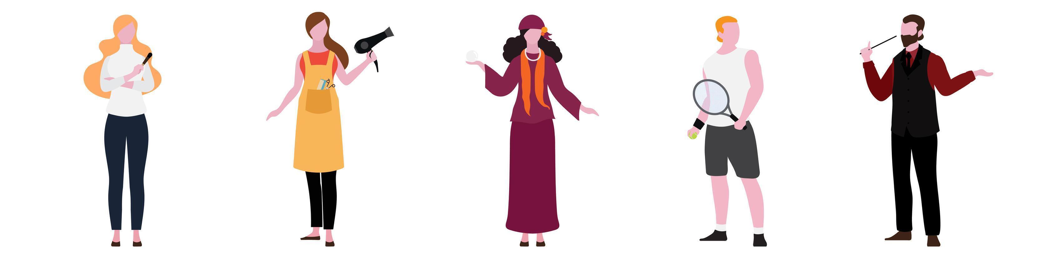 Flat Character of Careers set vector