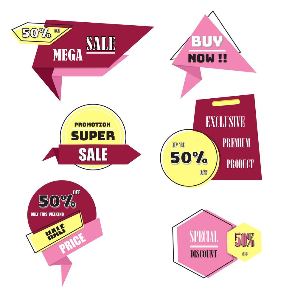 Modern  Sale Label and Tags Collection vector