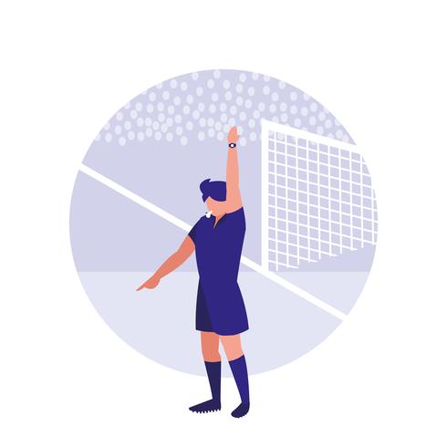 soccer referee man avatar character vector