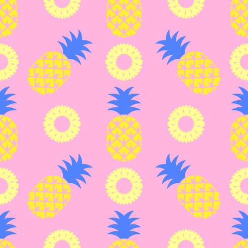 Pop Art Pineapple Seamless Pattern vector