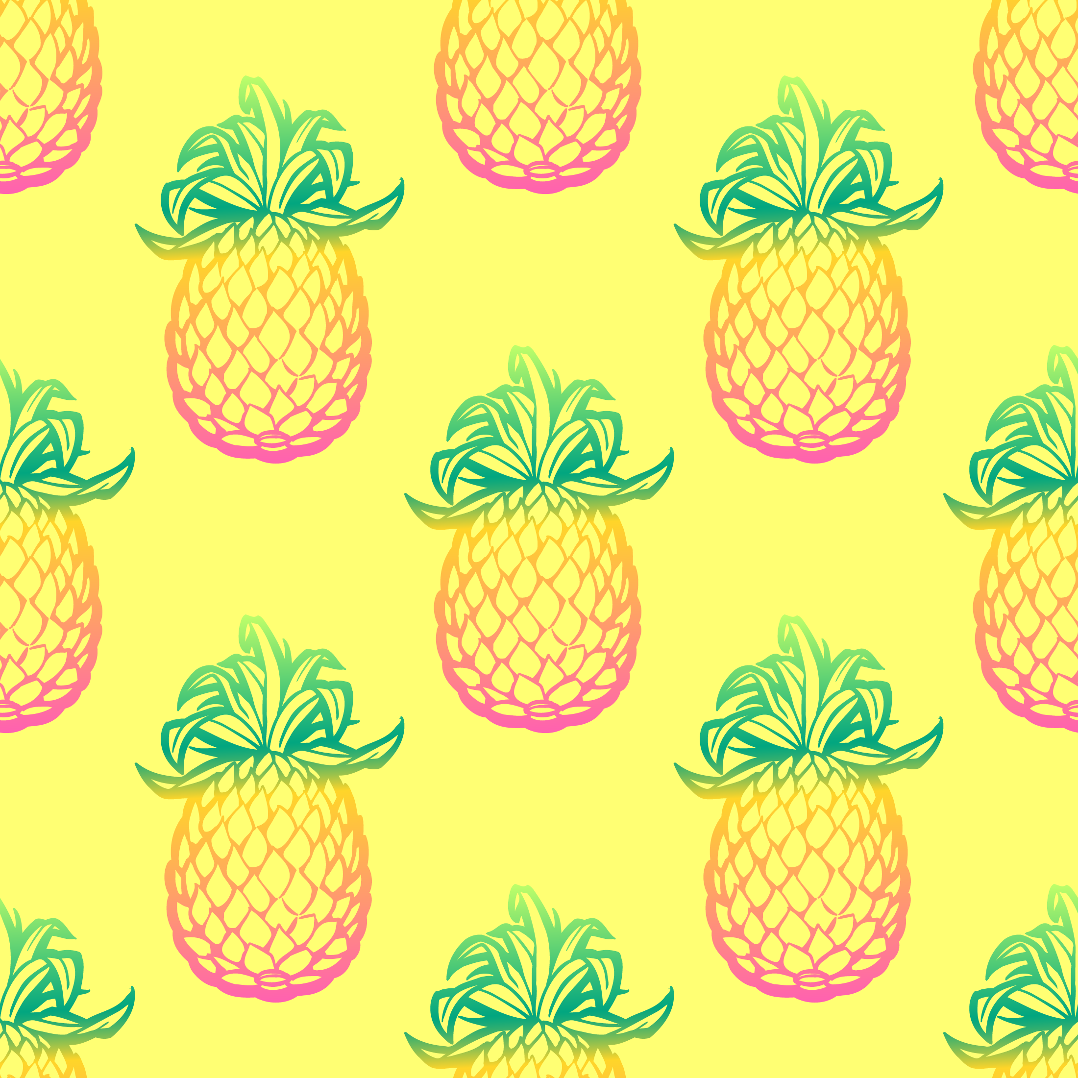 Seamless Pattern With Pineapples Vector 661640 Vector Art at Vecteezy