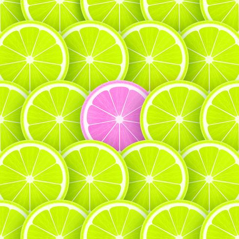 Pop Lime Slices Vector Background