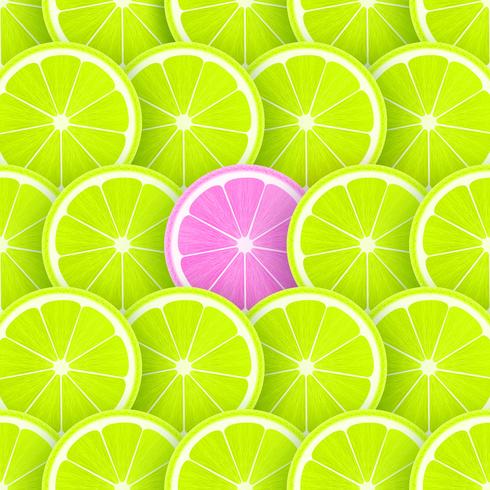 Pop Lime Slices Vector Background