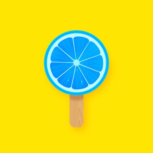 Creative Pop Citrus Slice Popsicle vector