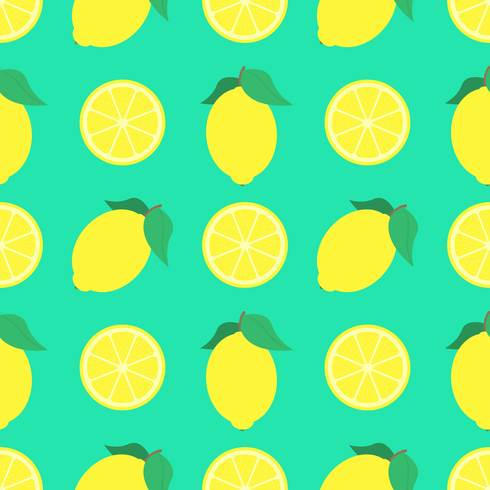 Summer Lemons Seamless Pattern Background vector