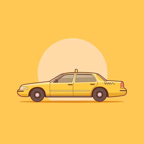 Taxi amarillo de la ciudad de Nueva York vector