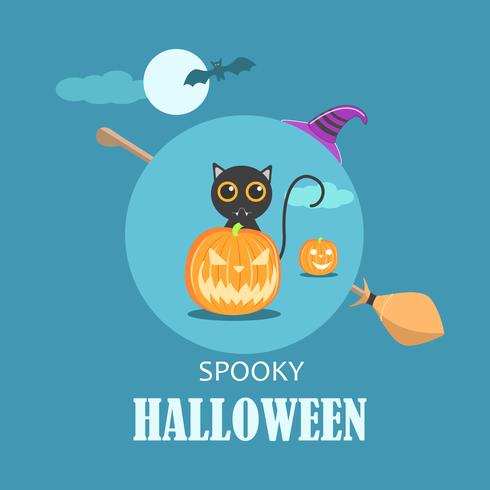 Spooky Halloween Holiday Poster vector