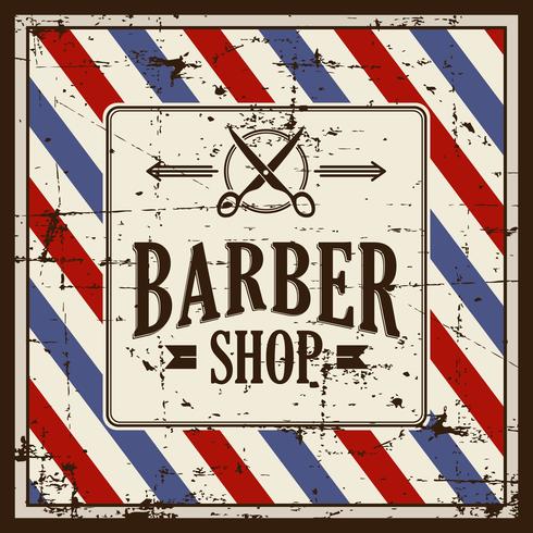 Grunge Barber Shop Sign vector