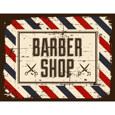 Barber Shop Sign Retro vector