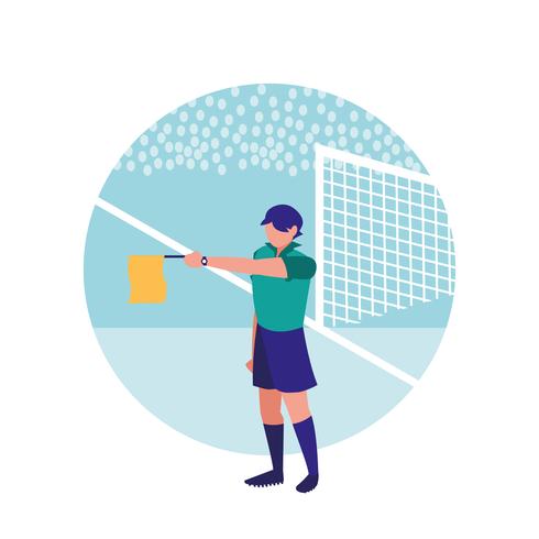 soccer referee man avatar character vector