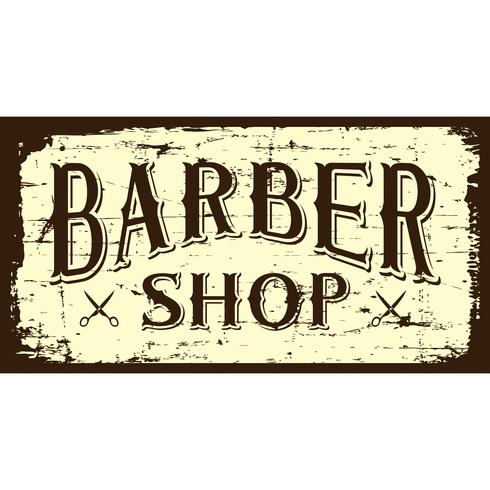 B &amp; W Barber Shop Sign vector