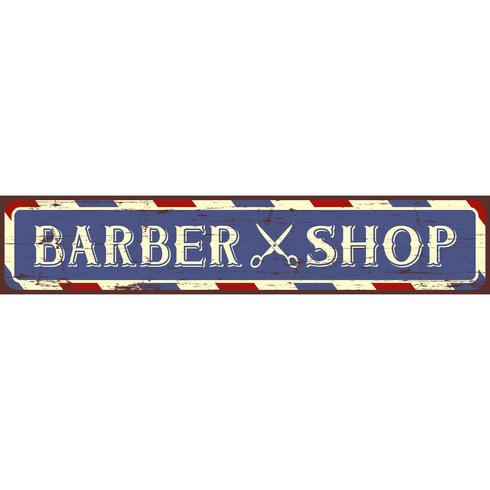 Horizontal Barber Shop Sign  vector