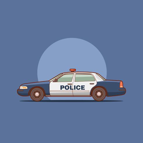 Police Interceptor Patrol Car Side View vector