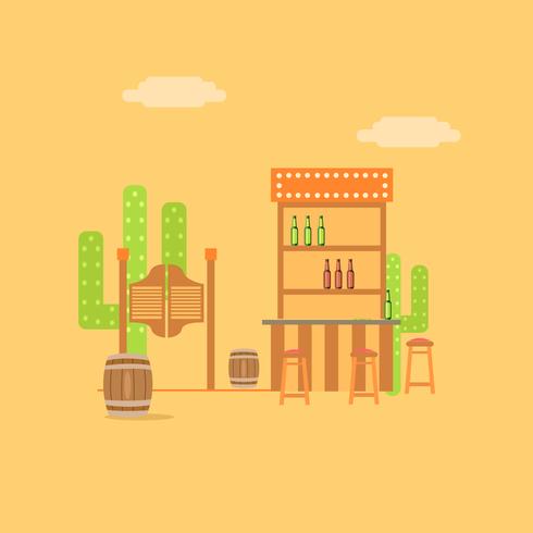 Retro Vintage Bar Scene vector