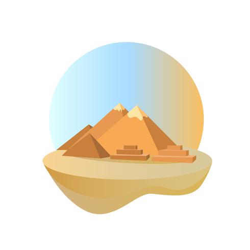 Grandes pirámides en Giza, Egipto vector